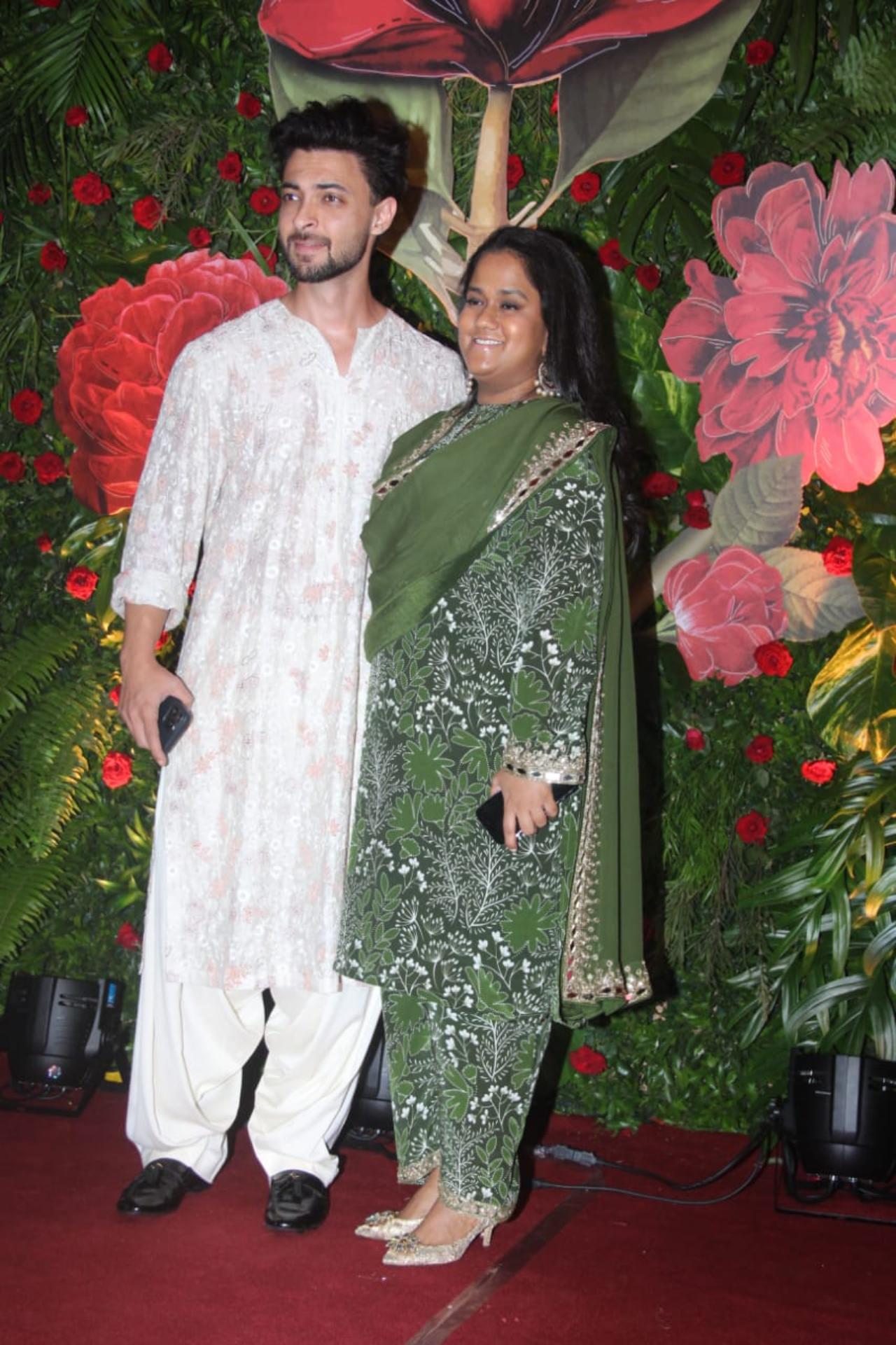 While Salman Khan was not seen at the party, his sister Arpita Khan and actor/ brother-in-law Aayush Sharma were seen at the party