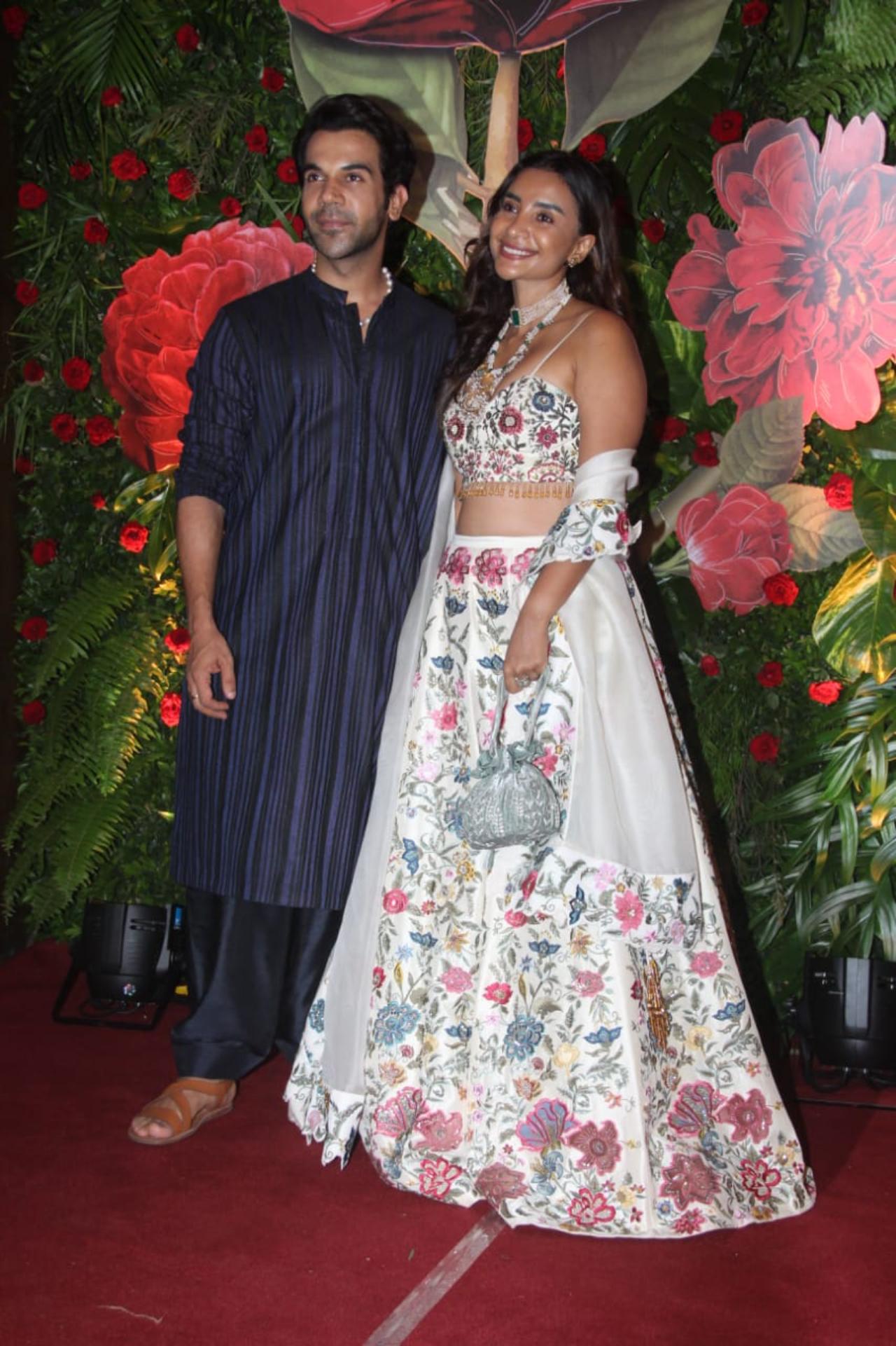 Rajkummar Rao and Patralekhaa complemented each other well in a blue and white outfit