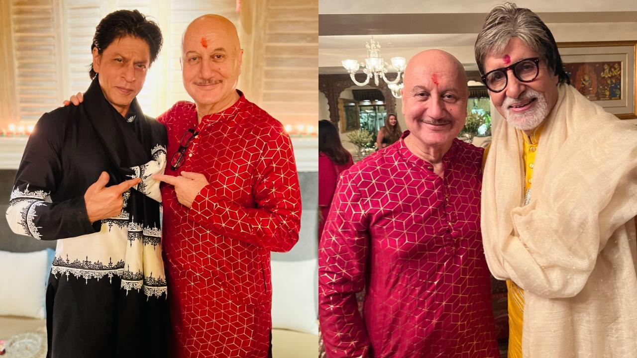 Anupam Kher celebrates Diwali with Shah Rukh Khan, Amitabh Bachchan and Rani Mukerji