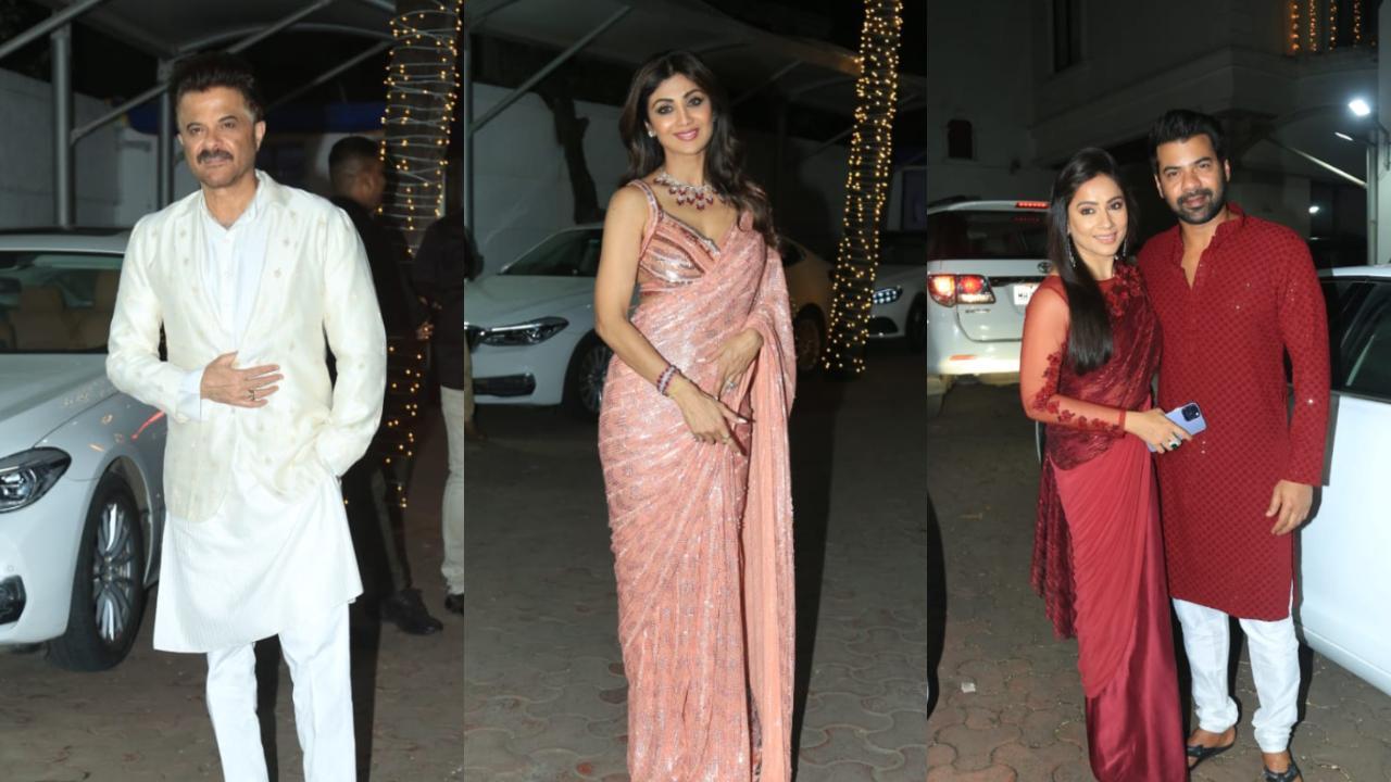 Anil Kapoor, Shabir Ahluwalia and others attend Shilpa Shetty's Diwali party