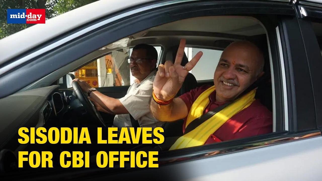 Manish Sisodia Leaves For CBI Office For Questioning In Excise Policy Case