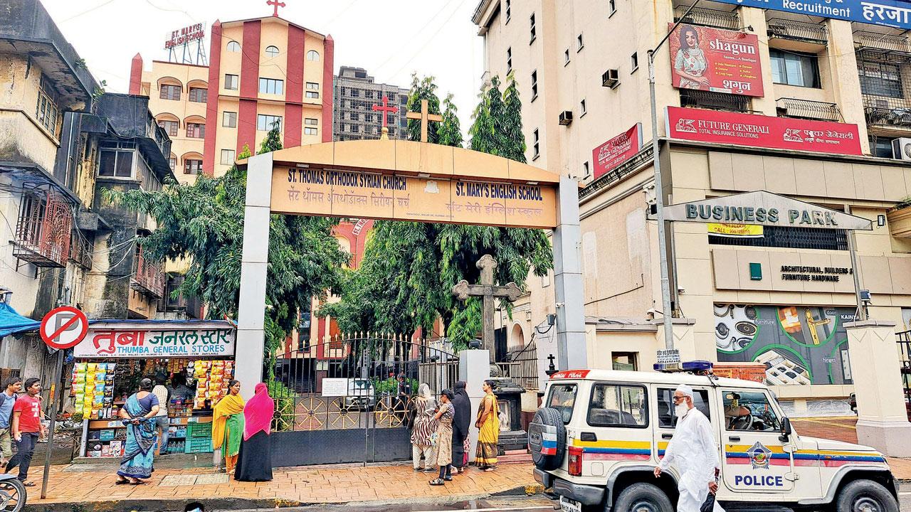 St Mary’s English High School in Malad, where a teacher died in a lift mishap on September 16