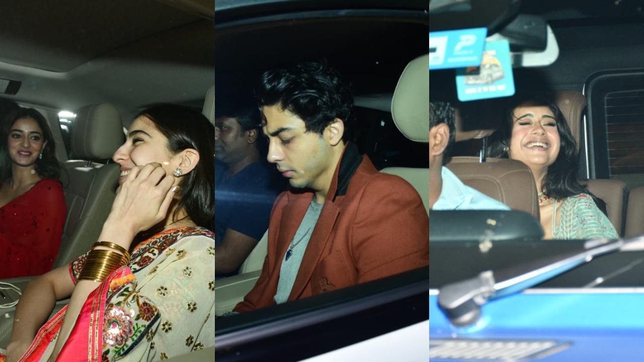 SRK, Aryan Khan, Nysa Devgn, Sara Ali Khan and others attend Diwali bash