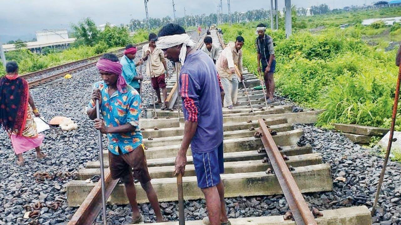 Navi Mumbai: Uran suburban railway line engineering work gathers steam