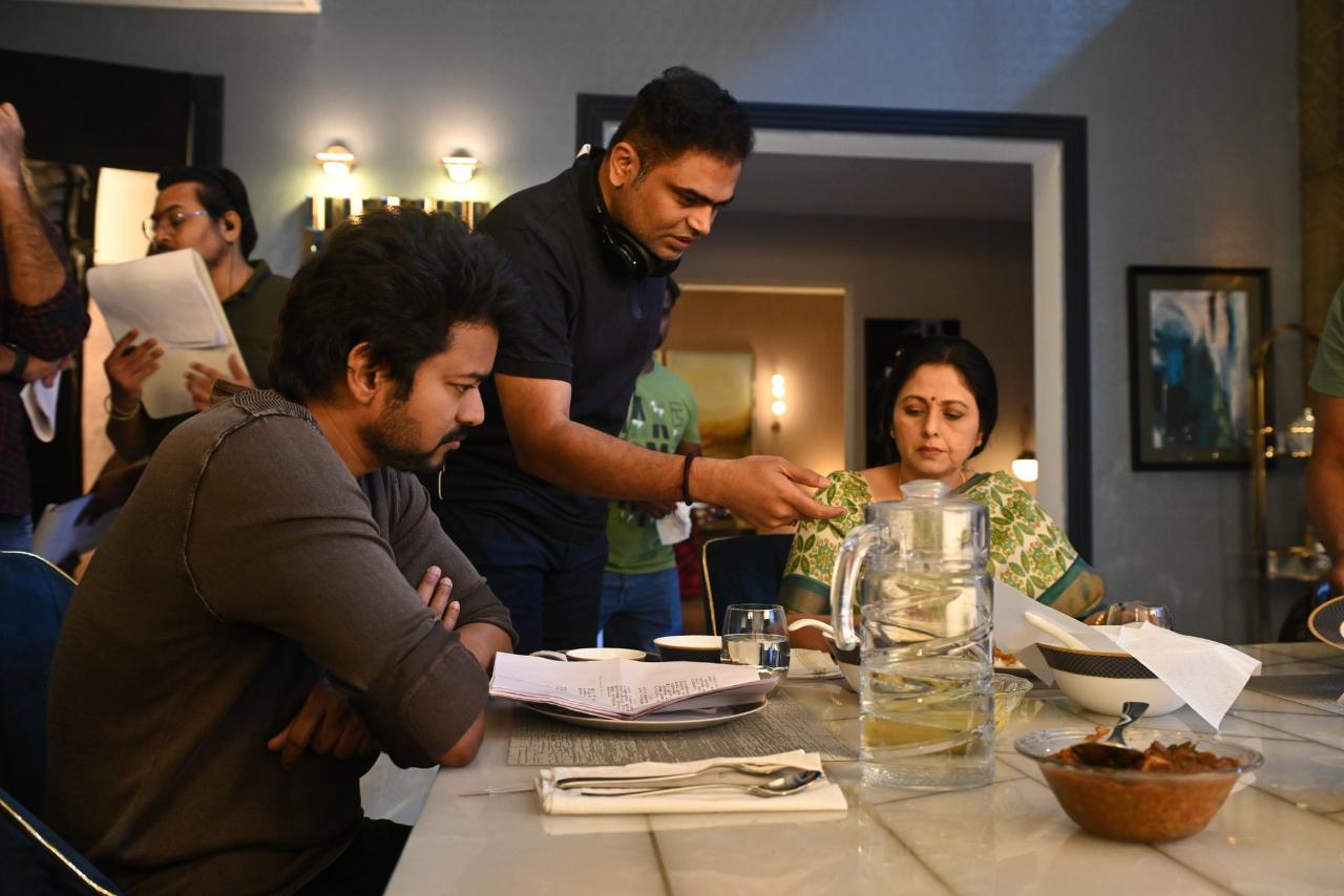 Following the release date announcement, the makers dropped working stills from the sets of the film giving a glimpse into the world of Varisu