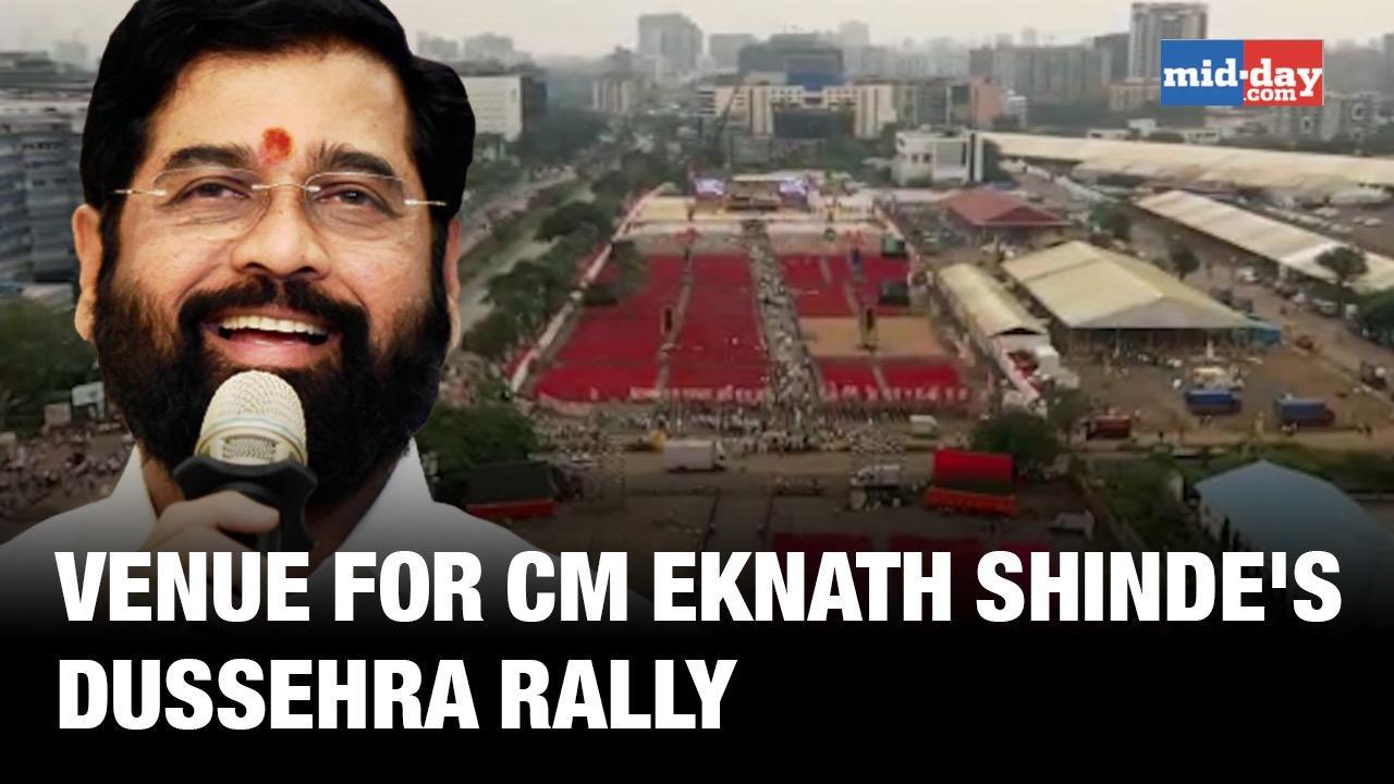 CM Eknath Shinde to hold Dussehra Rally here - Drone Footage