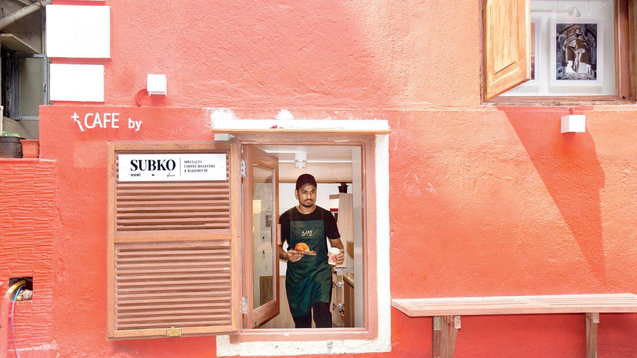 The culture house features a hole-in-the-wall cafe
