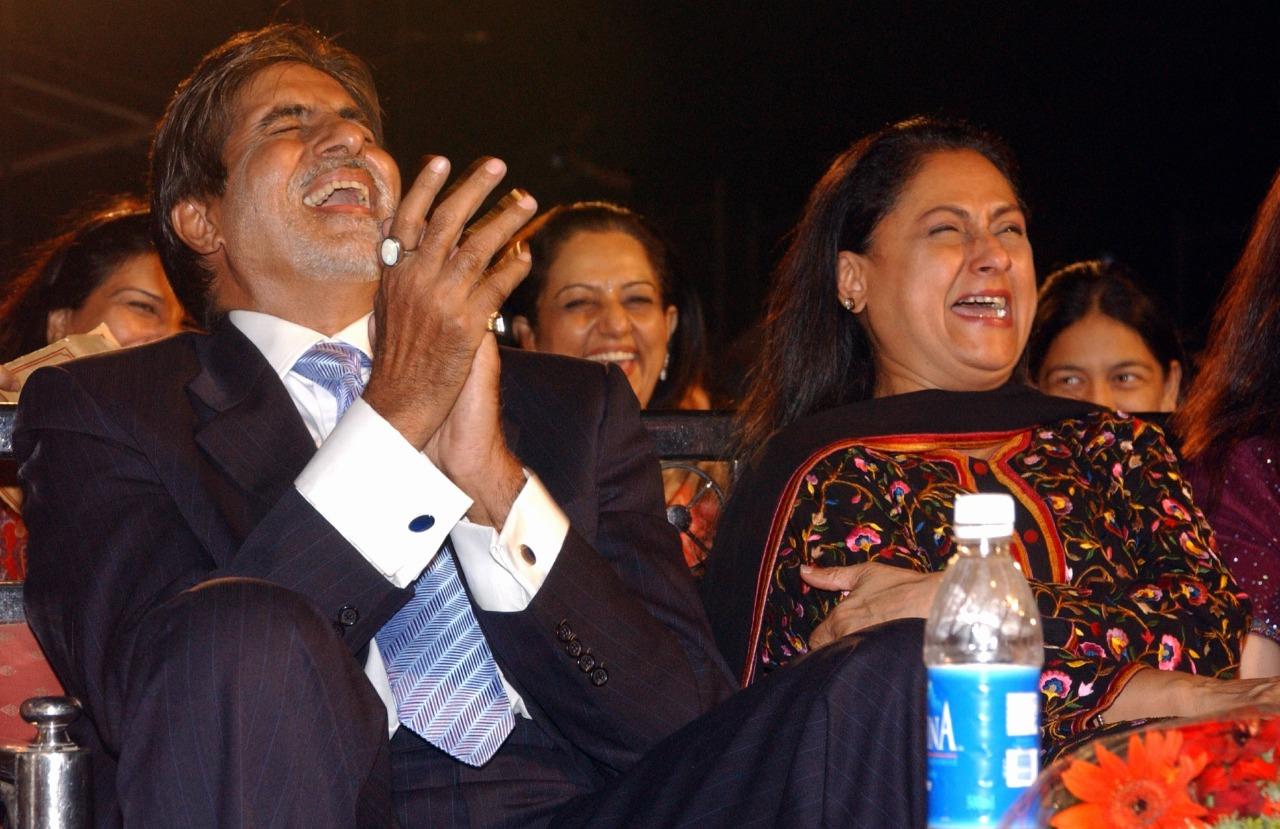 Laughing Out Loud! We wonder what cracked up Mr. and Mrs. Bachchan. Definitely a moment to cherish!!