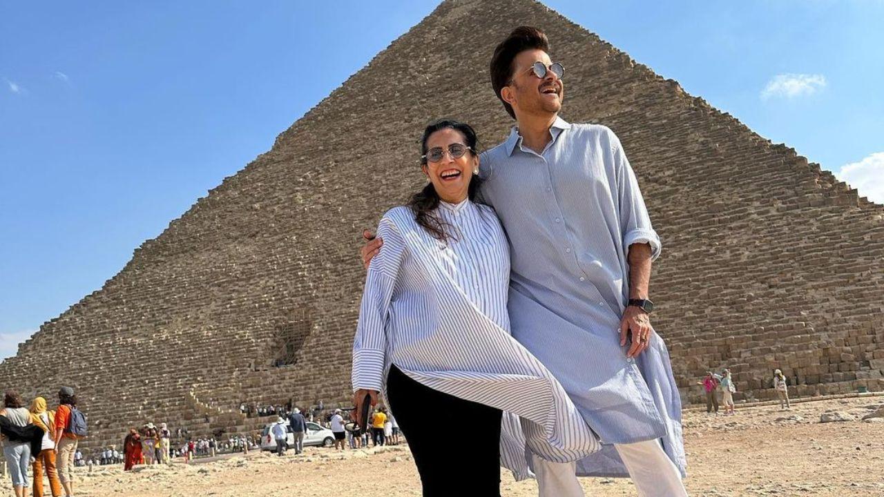 Anil Kapoor took to social media and posted a handful of dreamy pics from their Egypt trip. He captioned the post as “Hand in hand making memories everywhere we go!” The pics had Anil Kapoor looking dapper as ever alongwith his life partner Sunita