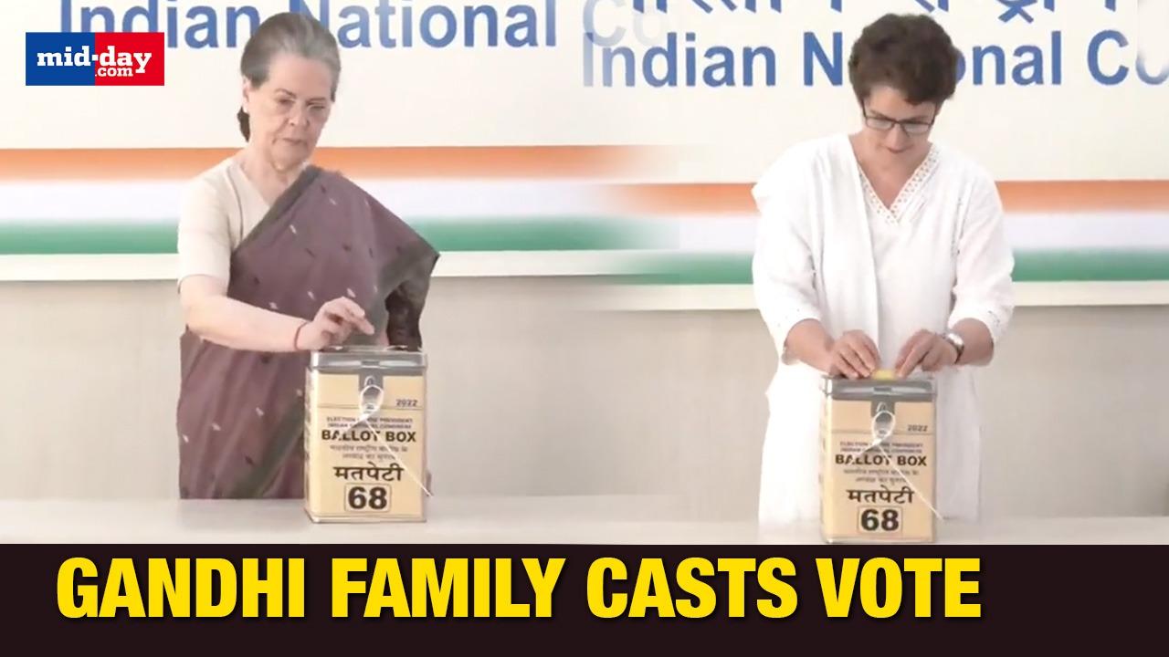 Congress Presidential Polls: Gandhi Family Casts Vote