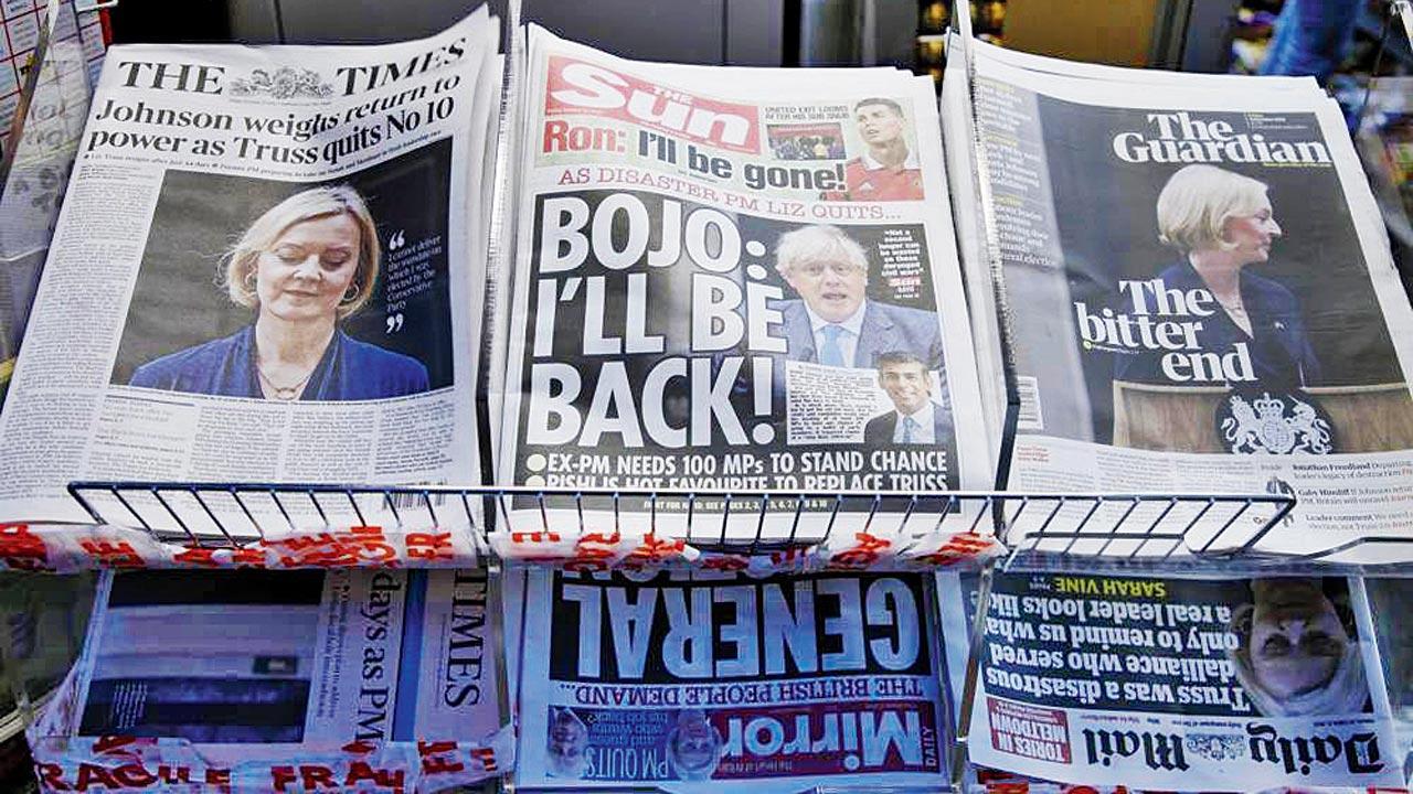 Former PM Boris Johnson, Rishi Sunak lead race to be UK’s next prime minister