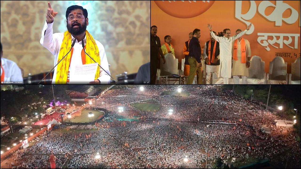 IN PHOTOS: Battle of Shiv Sena rallies