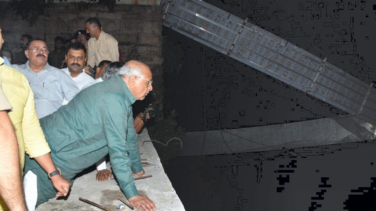 Gujarat Chief Minister Bhupendra Patel at the site to take stock of the situation
