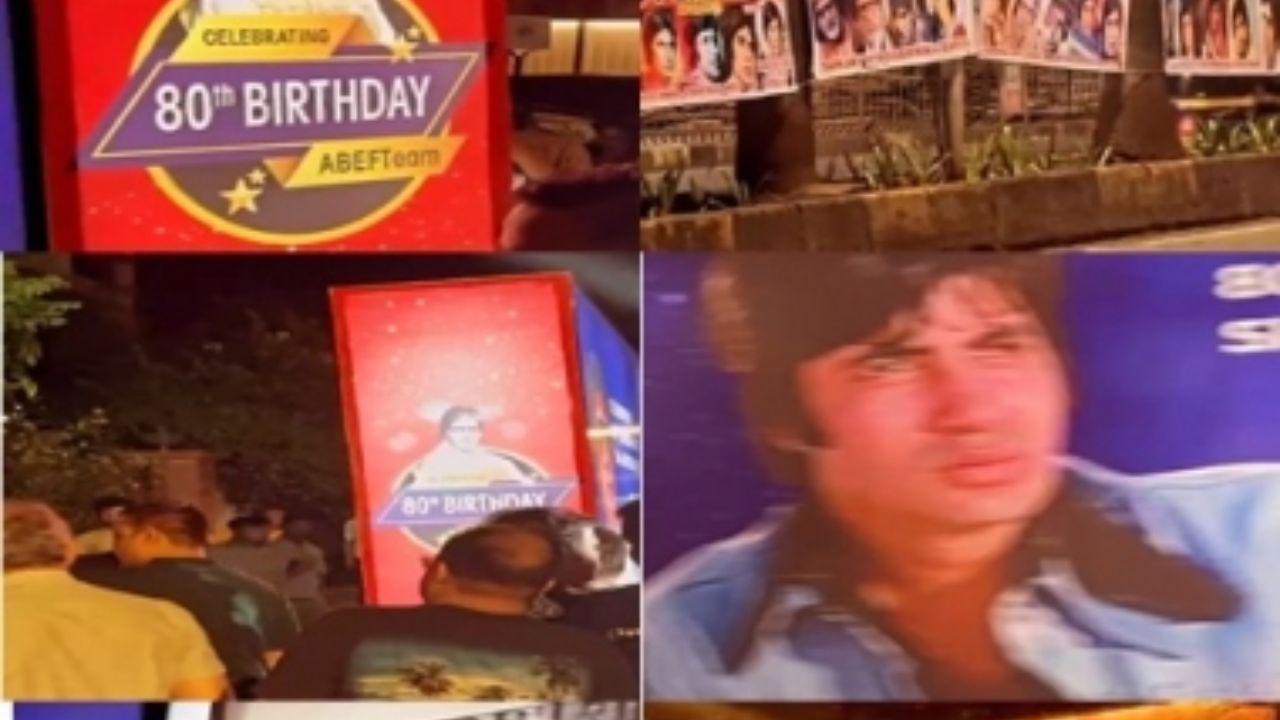 Fans celebrate Bachchan's birthday outside 'Jalsa' with pomp and show