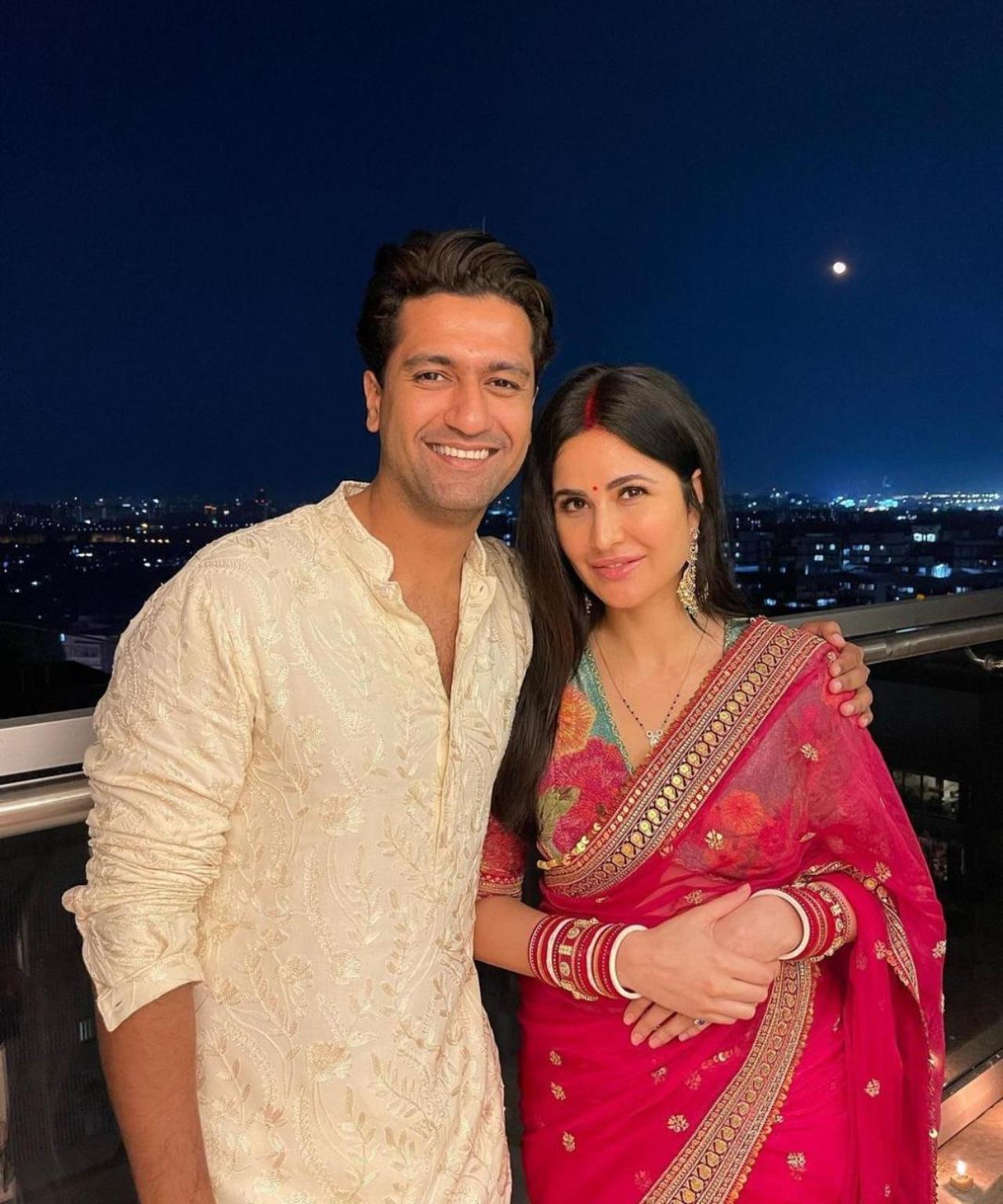 Vicky Kaushal & Katrina KaifThis was probably one of the most talked about weddings in B-Town this year. The two artists had a big fat Indian wedding stretching over a long period. Vicky and Katrina`s pictures from their wedding definitely serve as couple goals. Katrina, after sharing gorgeous pictures of her celebrating her first Karva Chaut, is all set to have a diwali bash with her hubby Vicky Kaushal Vicky Kaushal & Katrina KaifThis was probably one of the most talked about weddings in B-Town this year. The two artists had a big fat Indian wedding stretching over a long period. Vicky and Katrina`s pictures from their wedding definitely serve as couple goals. Katrina, after sharing gorgeous pictures of her celebrating her first Karva Chaut, is all set to have a diwali bash with her hubby Vicky Kaushal
