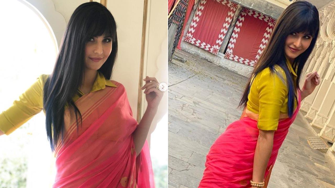 'Phone Bhoot' actor Katrina Kaif gives a fusion twist to her traditional saree