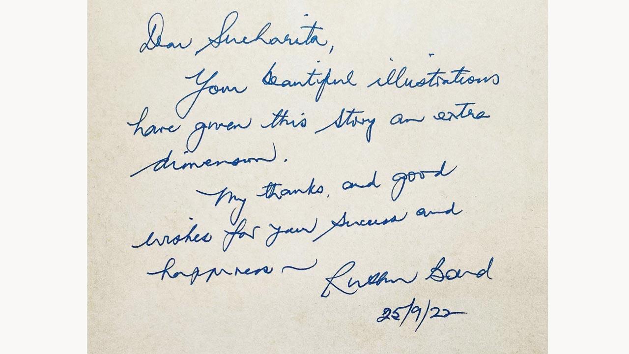 Ruskin Bond’s letter. Pics Courtesy/HarperCollins India