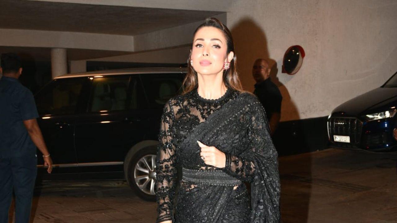 It seemed that Malaika Arora challenged the colour of the night with her jet-black attire. 
(Pics Courtesy: Yogen Shah)