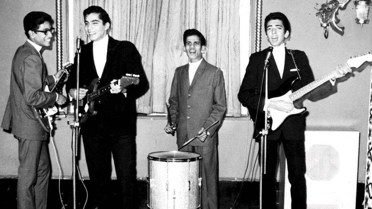 The Jets at Ambassador Hotel, 1965: (From left) Michael Kirby, Malcolm Mazumdar, Napoleon Braganza, Suresh Bhojwani