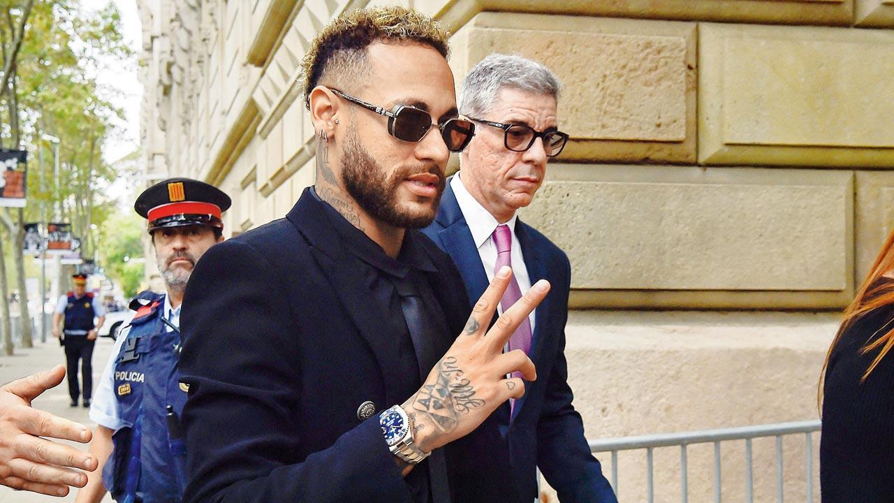 Neymar in Spanish court hours after helping PSG win