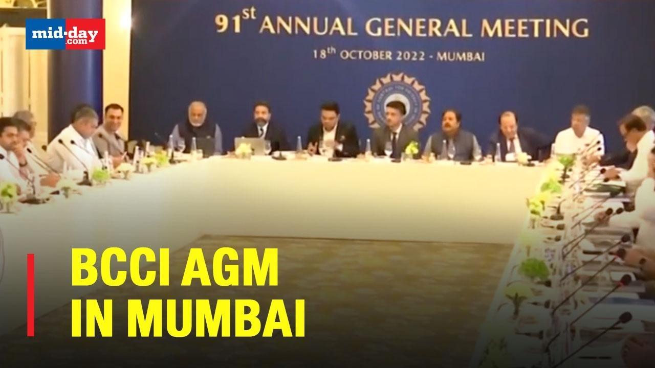 BCCI Chief Saurav Ganguly Along With Other Office Bearers Attendant BCCI AGM