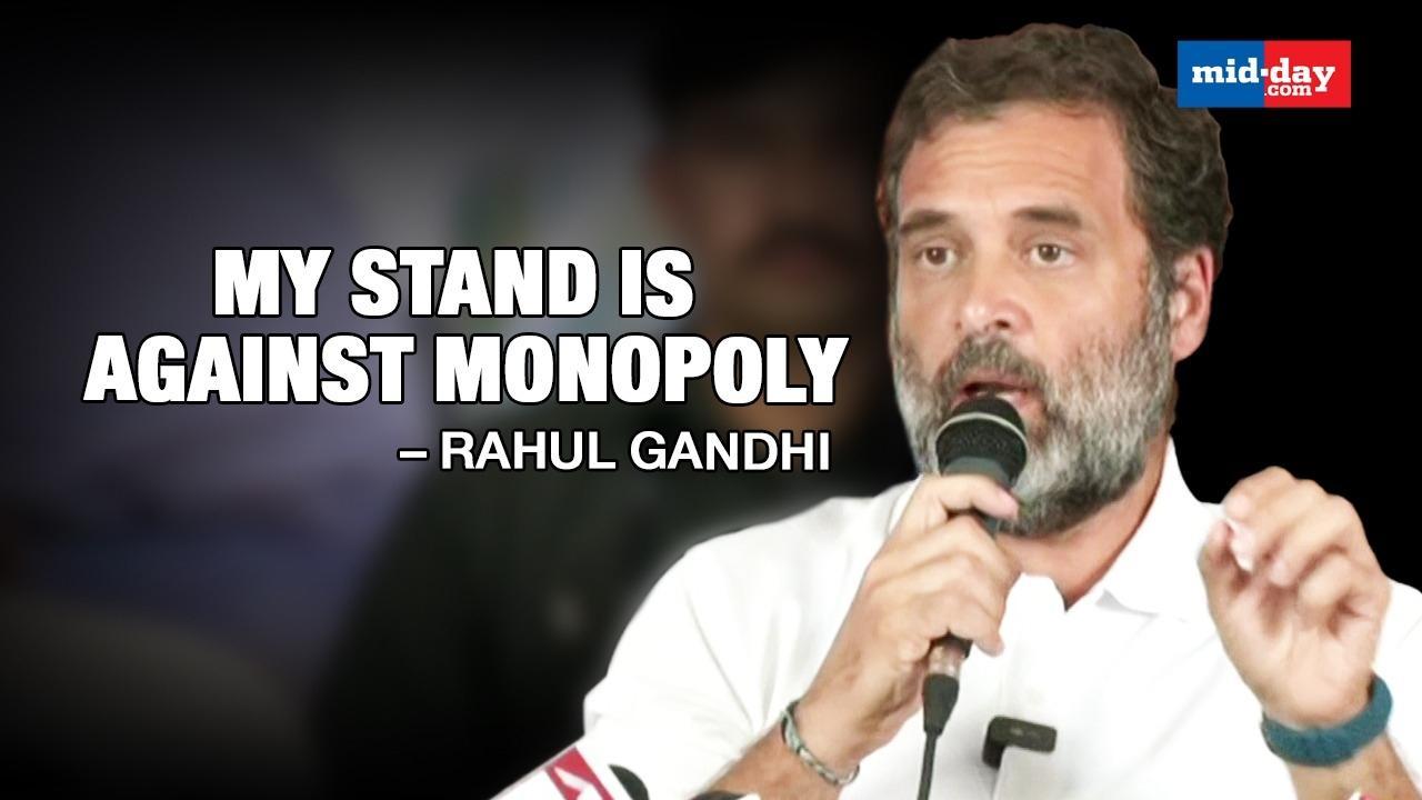 Rahul Gandhi Says 'My Stand Is Against Monopoly' As Adani vows 65k Cr Investment
