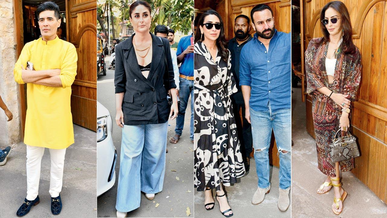 Manish Malhotra, Kareena Kapoor, Karisma Kapoor, Saif Ali Khan and Seema Kiran Sajdeh