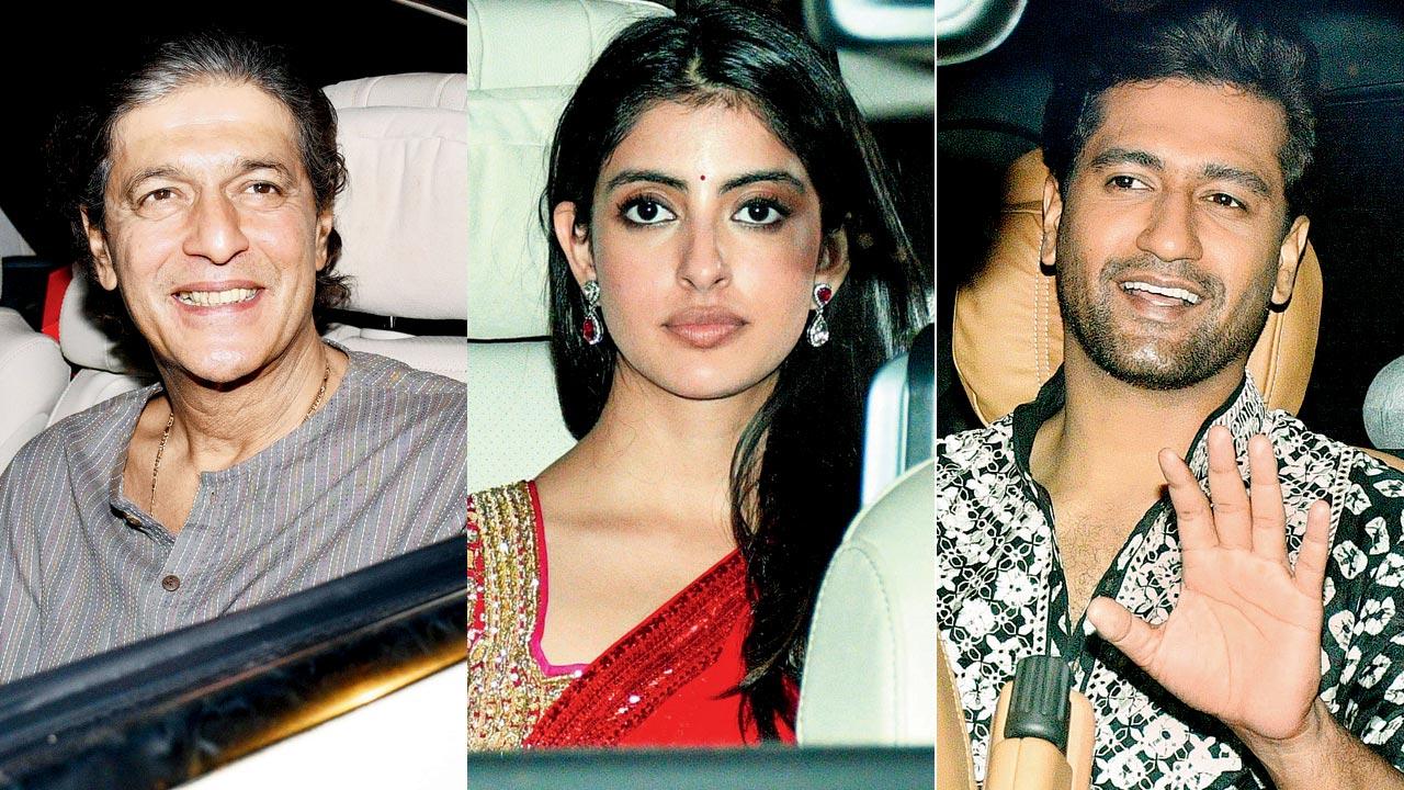 Chunky Panday, Navya Naveli Nanda and Vicky Kaushal