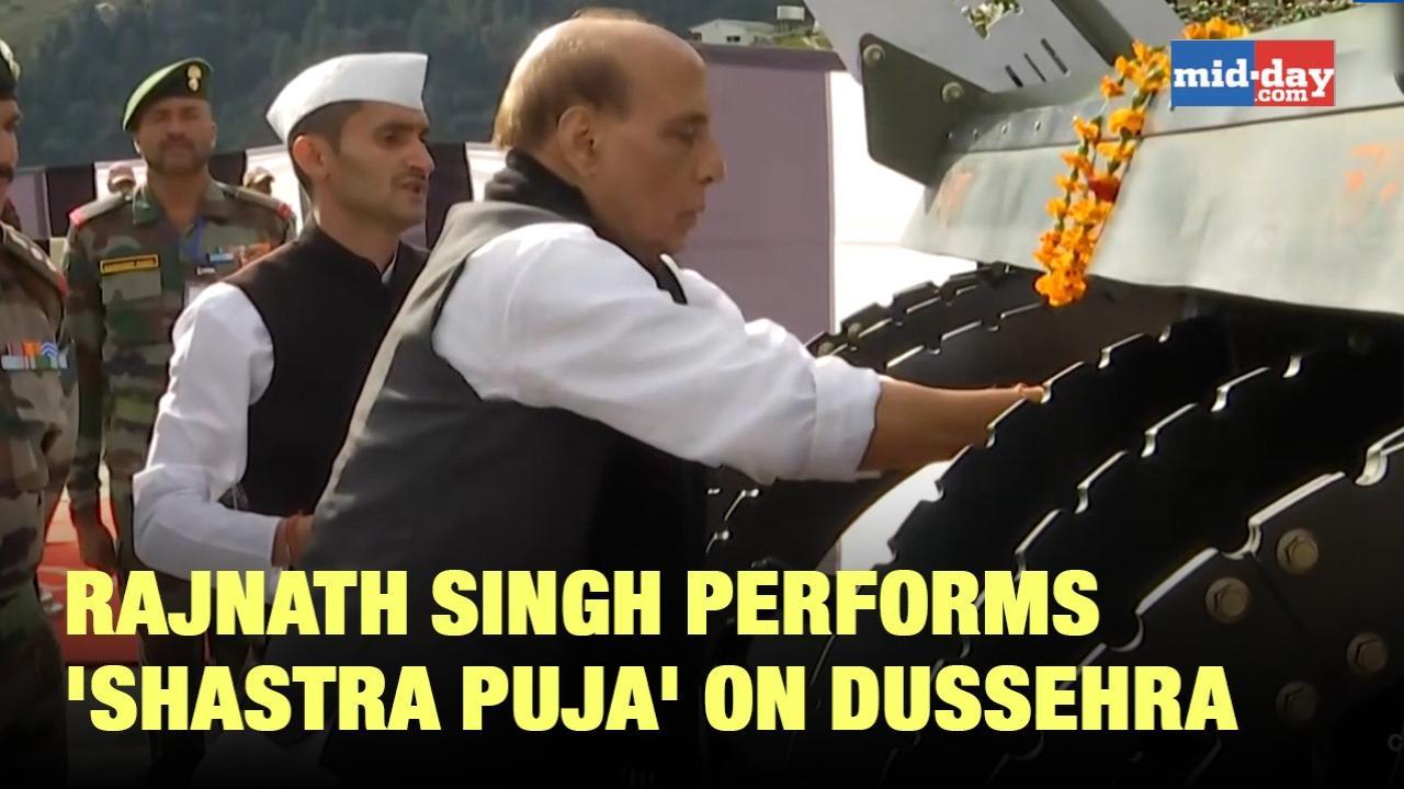 Defence Minister Rajnath Singh performed a 'Shashtra Puja' On Dussehra