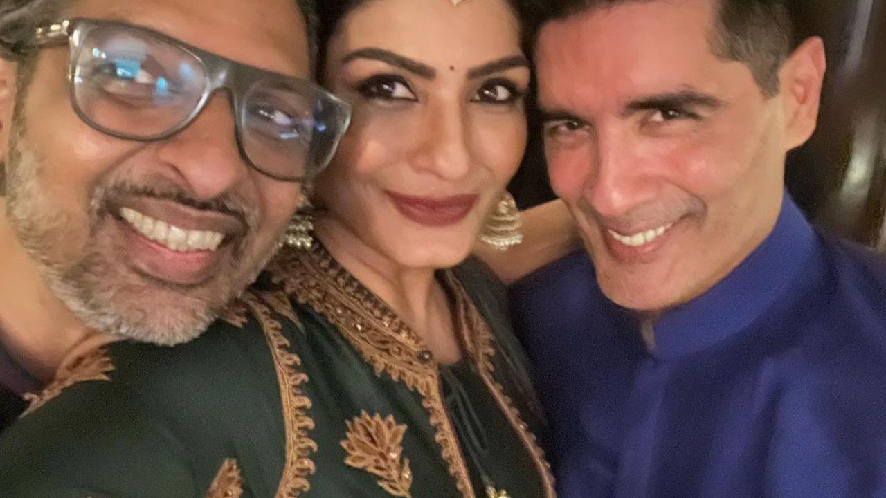 Raveena Tandon also shared a handul of photos alongwith a dance video. The party's host Manish Malhotra, who was dressed in a ‘dressed-to-kill’ attire, was all smiles as he posed for the cameras.
 