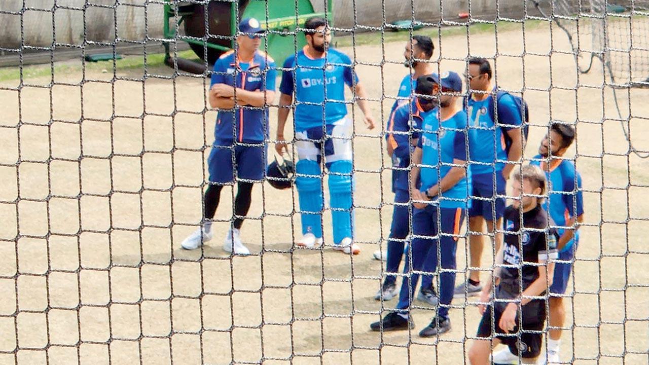 Indian team train amidst cloud of rain!