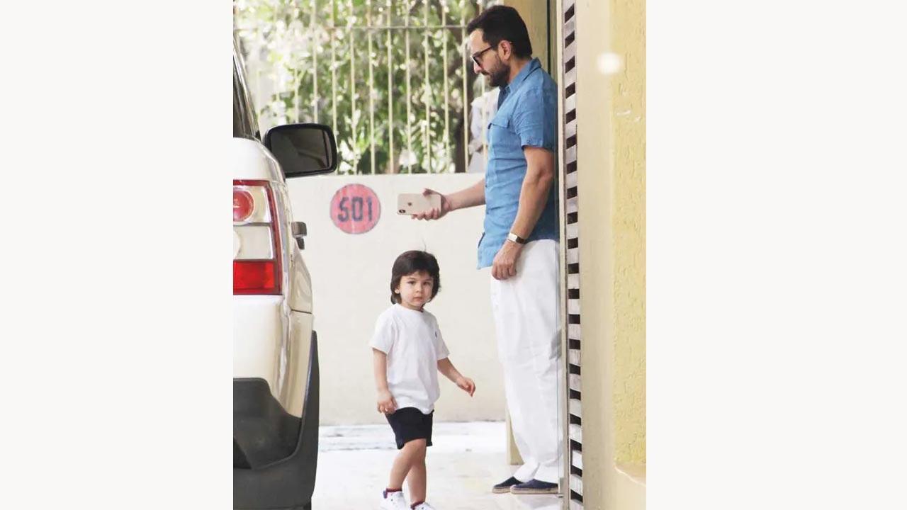 Here's how Saif Ali Khan reacted when Taimur pulls down his abba's pants in front of paps