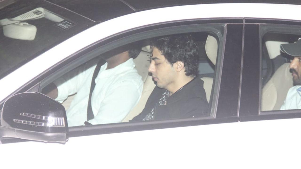 Aryan Khan looked dapper in a black kurta and was spotted making a starry entry at the bash.