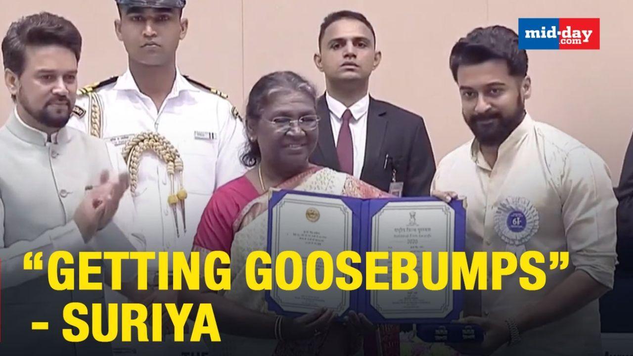 Watch: What Actor Suriya Said After Winning The National Award For Soorarai Pott