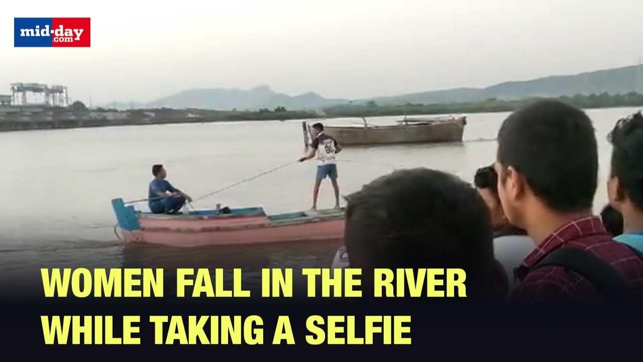 Four women fell in the Vaitarna river while taking a selfie in Phanaspada
