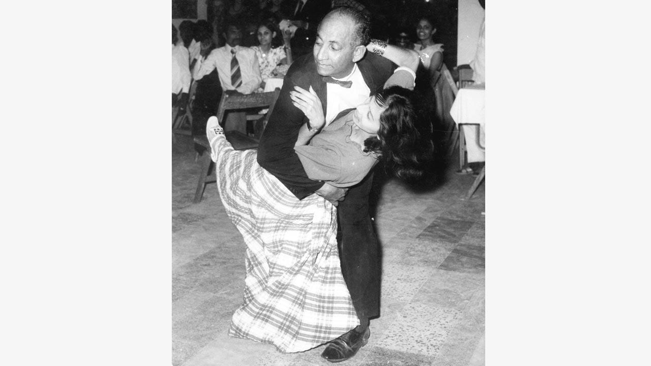 Train driver Noel ‘Bully’ Netto dances with his daughter Yvette at the Christmas Ball at Perambur Railway Institute, Madras in the early 70s. Up to the 1960s, jobs were reserved for the Anglo-indian community in the Indian Railways. Pic/Anglos in the wind