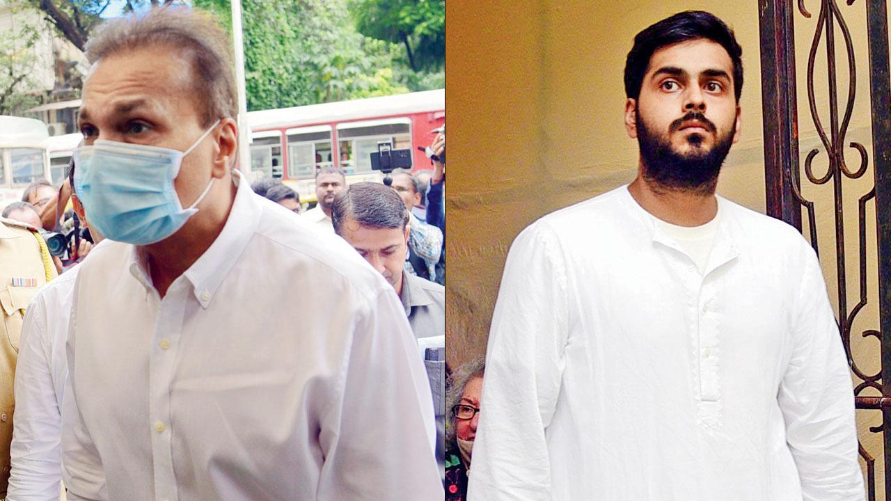 Businessman Anil Ambani and son Jai Anshul Ambani