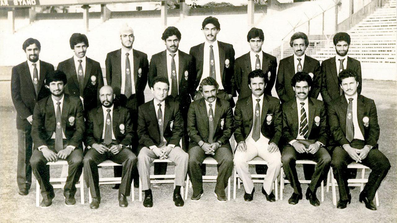 The Indian team which participated in the first Asia Cup at Sharjah in 1984.