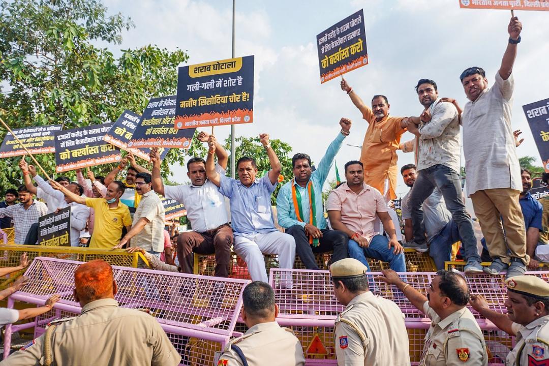Liquor 'scam': Delhi BJP holds protests outside AAP leaders' homes to demand Manish Sisodia's removal