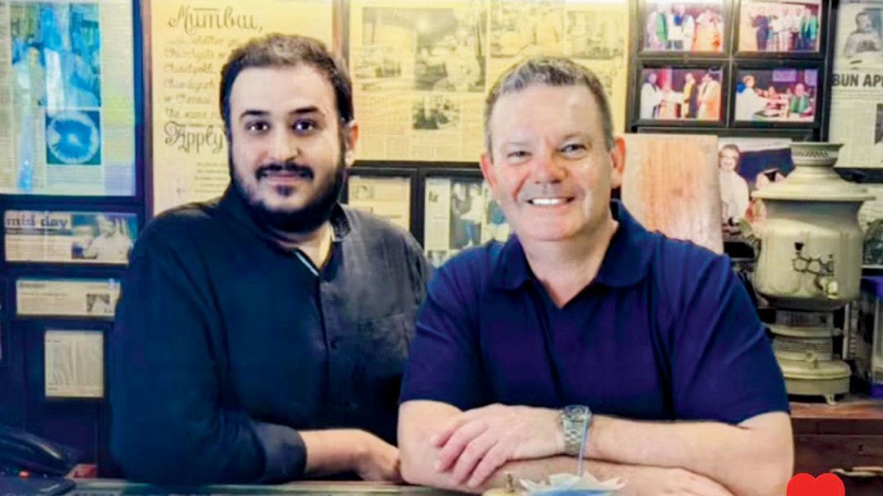 (Right) Gary Mehigan at Cafe Irani Chaii. Pic Courtsey/Instagram