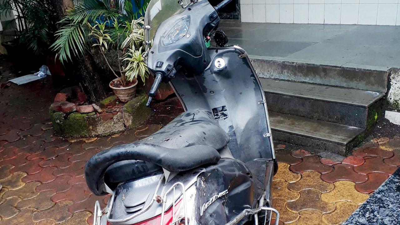 Harry Bastian’s scooter after the mishap