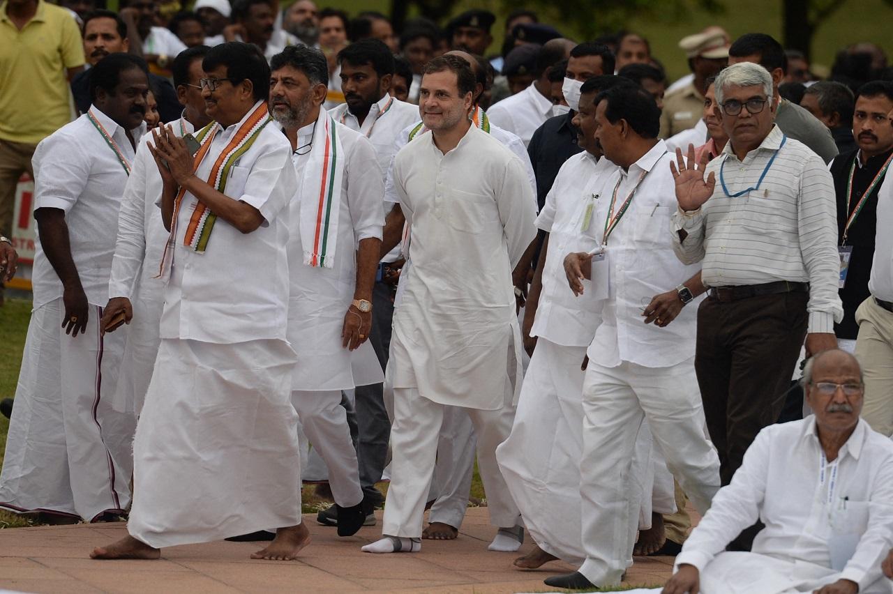 The Congress leader will address a rally in Kanyakumari while officially kickstarting the Bharat Jodo Yatra. (Pic/AFP)