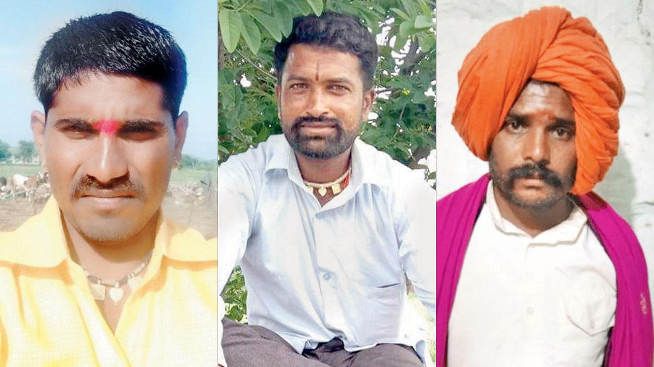 Kantilal Karande a middleman (left) Vikas Kudnar, who used to employ Gauri (right) Rawa Khatal, one of the accused