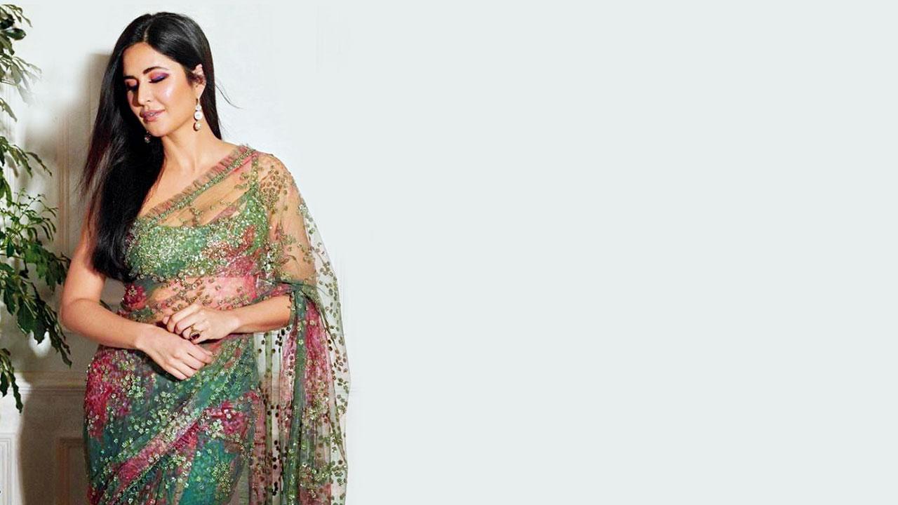 Mumbai stylists share tips on how you can get Katrina Kaifs floral net saree look picture