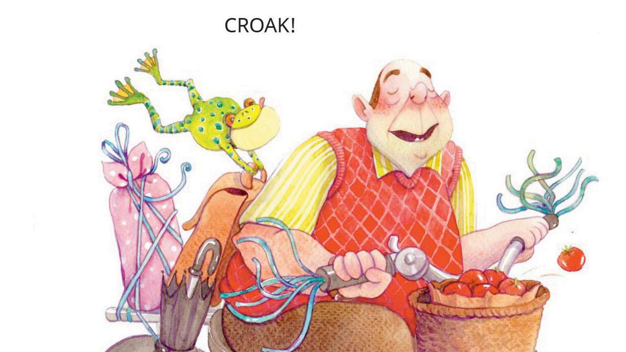 An image from Croak written by Kavitha Punniyamurthi and illustrated by Ekta Bharti. Pic Courtesy/Pratham Books