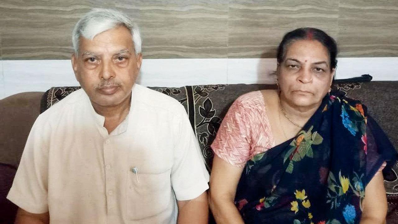 Munim Singh and Jayshree Bhadoriya, parents of the late Lance Naik Gopal Singh Bhadoriya, at their house in Ahmedabad, Gujarat