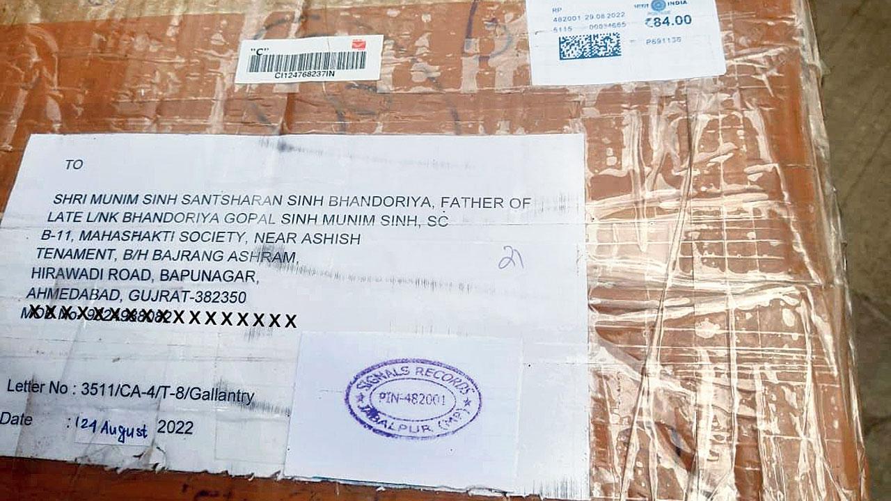 The parcel that was returned by the family