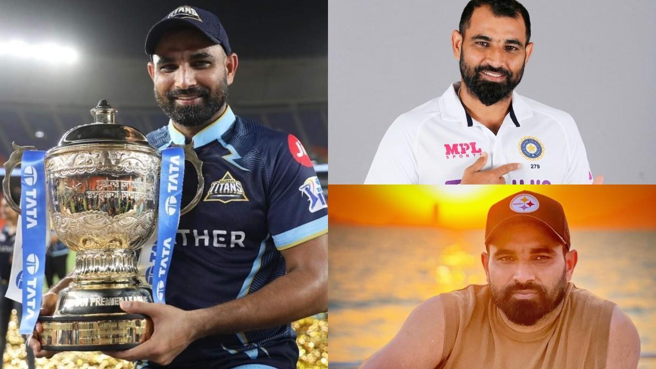 A collage of Mohammed Shami