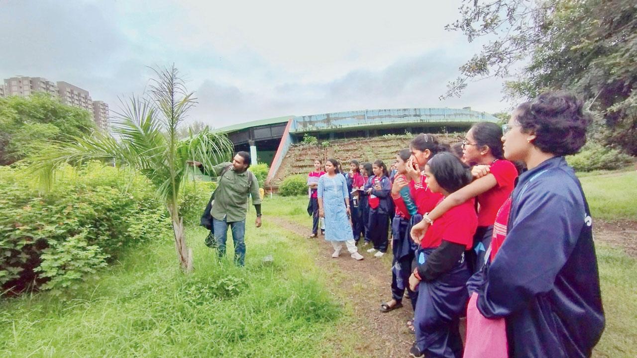 Participants at a previous trail in the park