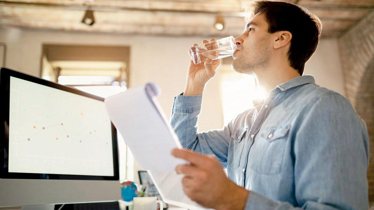 Keep water at hand, and when stressed, take a sip before responding